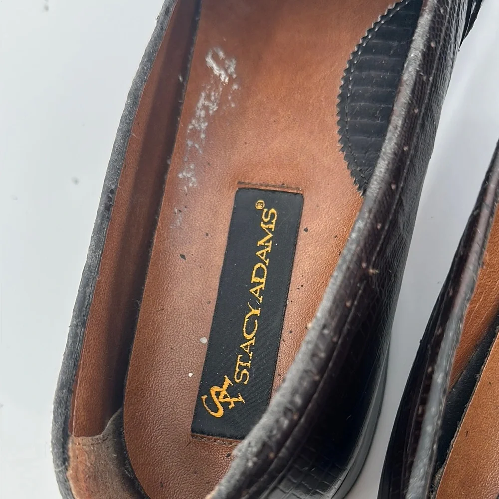 Stacy Adams Brown Leather Loafers Slip-Ons‎ - Picture 14 of 16